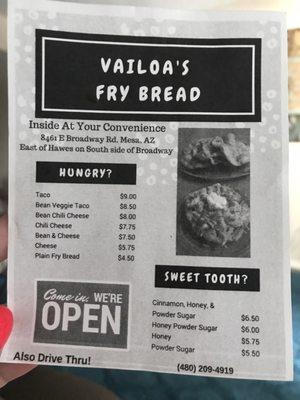 Anyone enjoy Fry Bread? You will not be disappointed at Vailoa's Fry Bread-fresh ingredients make all the difference! Yum!