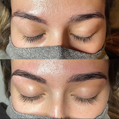 brow wax + tint