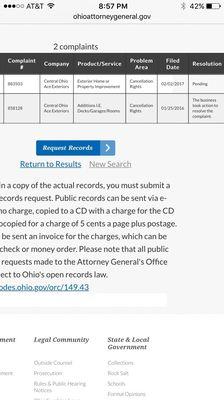 Ohio Attorney General Website Filed complaints. Mine isn't live yet, then will be 3.