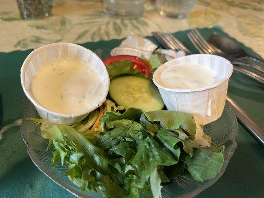 Salad extra ranch