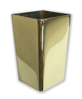 Square tapered polished brass sabot