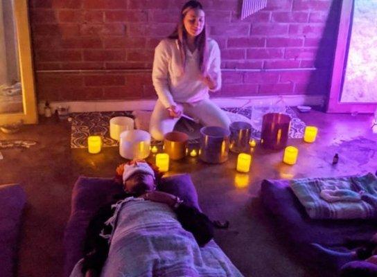 Group sound bath meditation