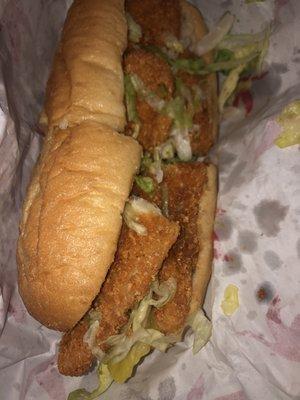 Chicken strip hoagie