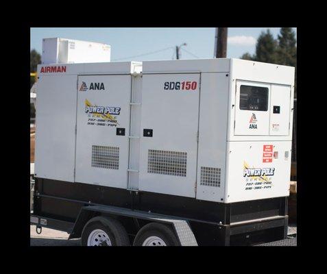 We rent trailer generators as well.