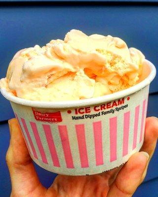 Peach ice cream!