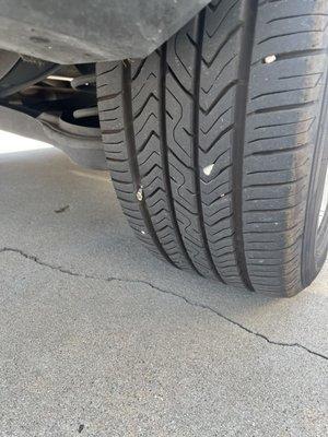 Nail in tire