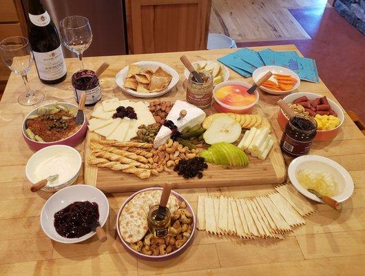 Our charcuterie board, enhanced by Top Shelf.