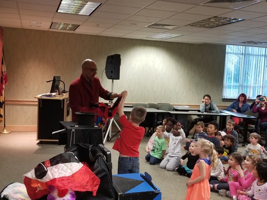 Mike performs for Children's Learning Center families at Hagerstown Community College.