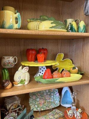 These bright colored dishes make me smile.