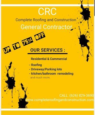 CRC Complete Roofing and Construction General Contractor