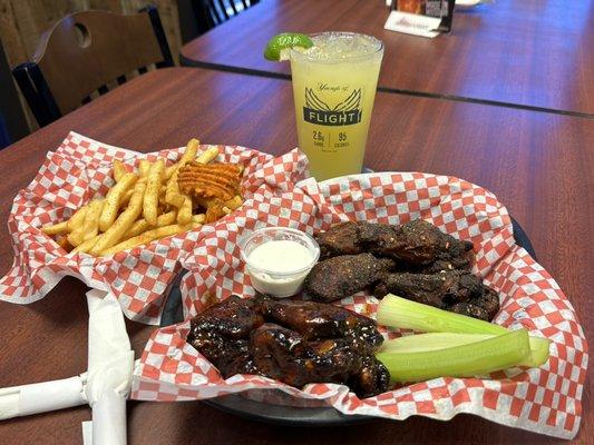 Famous for smoked and deep fried chicken wings