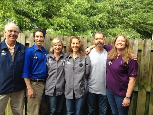 Pictured from L to R: Dr. Stan Griffith, Dr. Matthew Resnick, Dr. Rebecca Simmons Resnick, Dr. Sharon Harris, Dr...