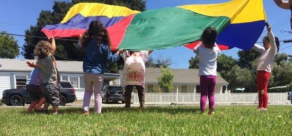 Storytime parachute activity