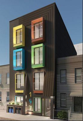 Creatively designed building in heart of Bushwick managed by Redstone Realty NYC.