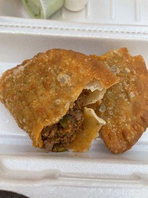 Beef Empanada and sauces