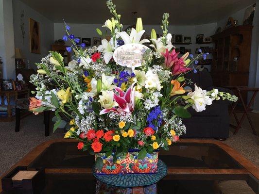 Farewell flowers for a pilot