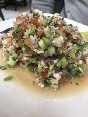 Shrimp Ceviche tostada