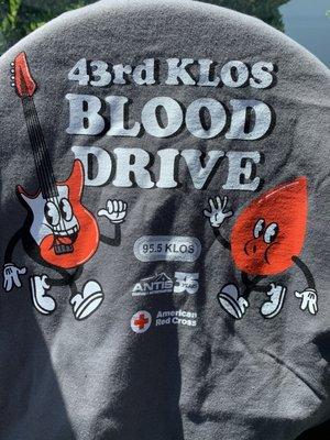 43rd annual KLOS Blood Drive T-shirt