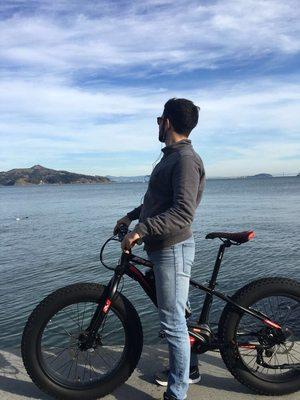 Fantastic view from Sausalito with the FAT Fantic E-Bike!