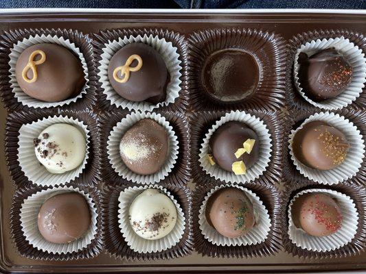 Assortment of truffles