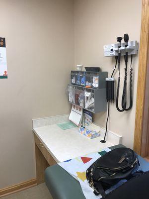 Inside patient exam room