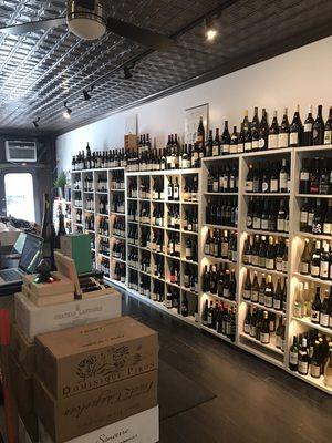 The wall of wine