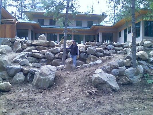 Landscaping and Erosion Control with Big Rocks