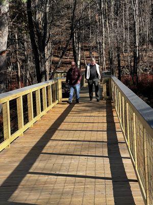 Walking path/bridge behind the cemetery