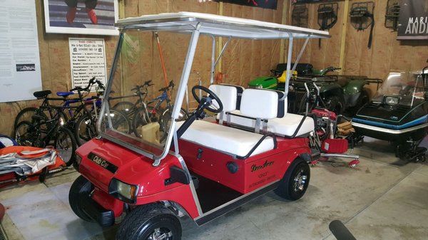 Painted this for Mario . This was his wife's personal Golf Cart.