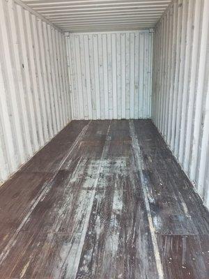 Inside of 20x8 container