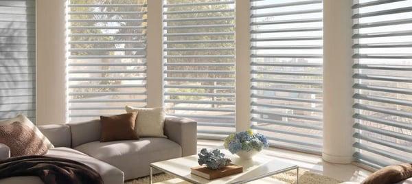 Hunter Douglas Pirouette window shadings sleek, stylish and sophisticated.