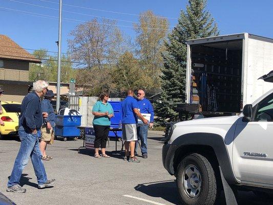 Saturday, April 27, 2019: shredding and computer recycling event hosted by DeBug Computer with recycling by ComputerCorps.