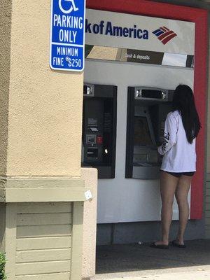 7.4.19 Baby girl's first ATM transaction here at this bank!