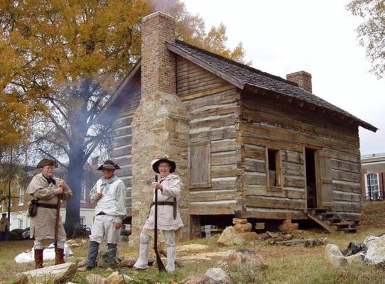 Revolutionary War reenactment at Barber Log House