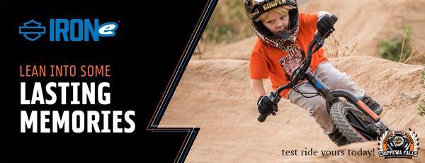 Demo the all new Electric youth Balance Bikes at Chippewa Falls Harley-Davidson!