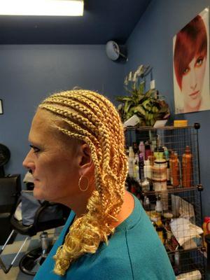 Hair by Marsha brown cornrows on all types of hair..