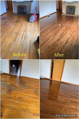 Refinished hardwood floor