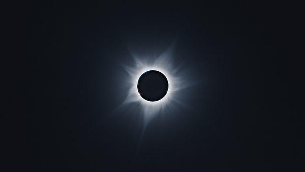 Total Solar Eclipse Australia April 2022 - composite with corona