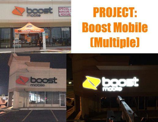 Boost Mobile Channel Letters