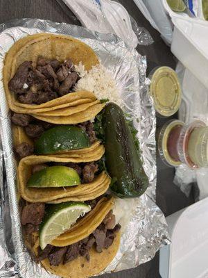 Carne asada street tacos