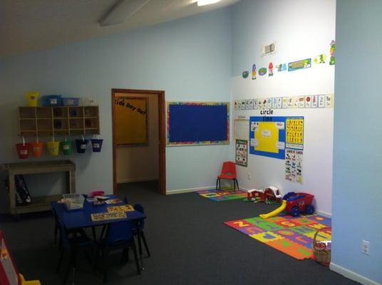 Two year old classroom before new floors