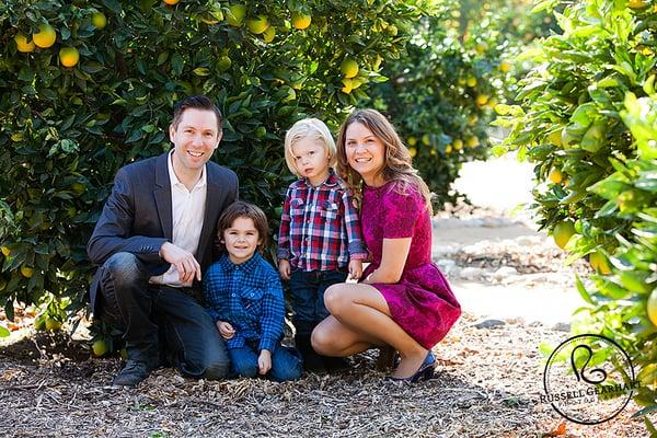 Family portraits at a local garden in Pasadena, CA