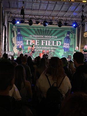 Irish dancers at the Irish music stage