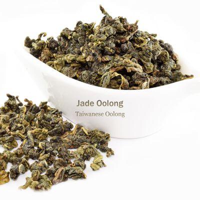 Jade Oolong tea from Taiwan similar to Tung Ting Jade. Lighter and really smooth. beautiful deep green in appearance. Easy to distinguish