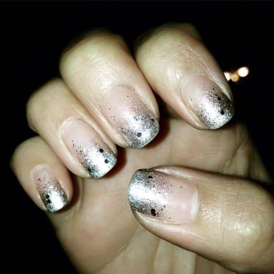 Got my nails faded/ombré in silver & I love it!