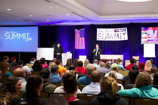 Saint Twins performing at a Business Conference.