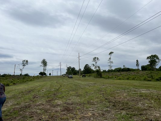 This is a partial picture of some cleaning up of a 25 acre job