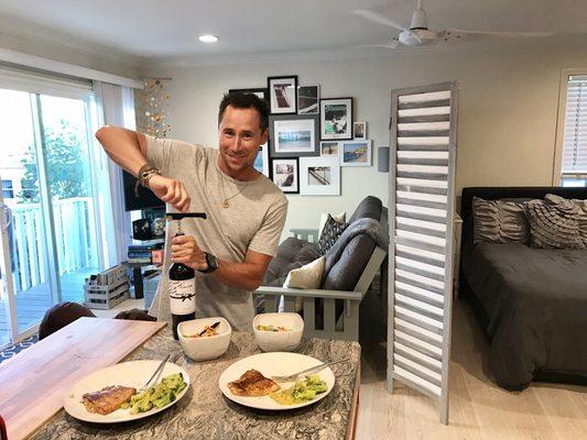 First meal in our new apartment!