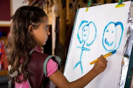 Painting is fun at the Toddlers Inn Pre-K