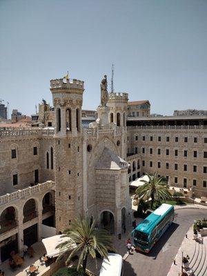 The Notre Dame Center in Jerusalem where tour groups stay.